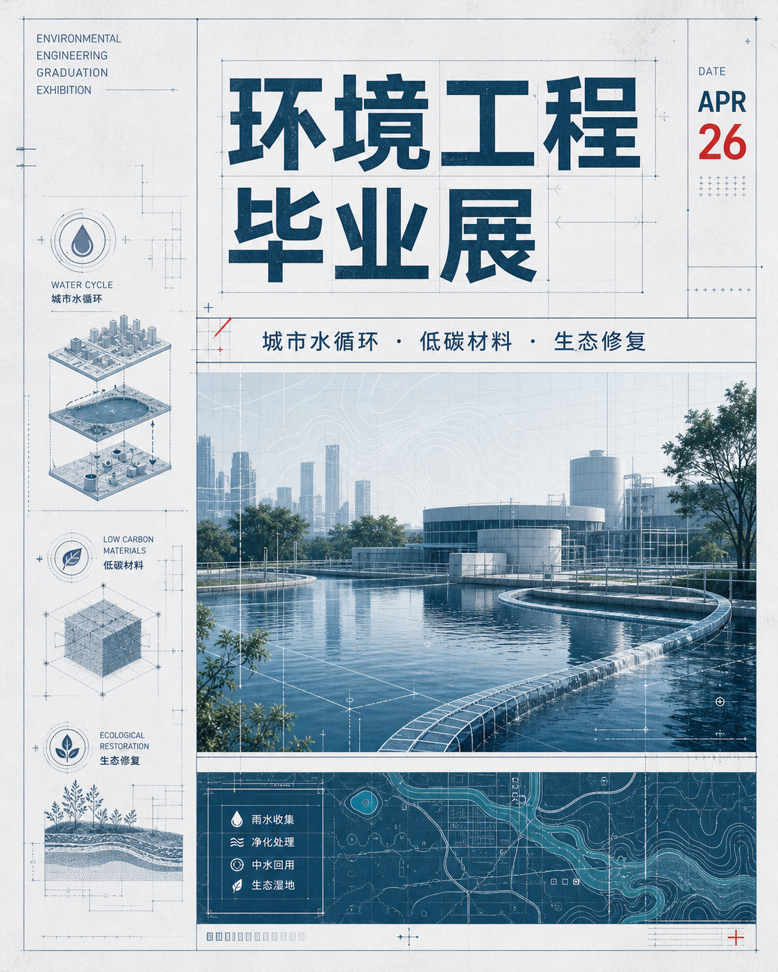 环境工程毕业展海报草稿